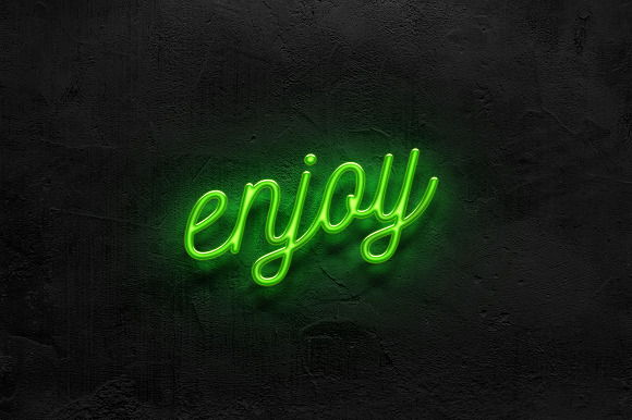 Neon text effect in Mockup Templates - product preview 3