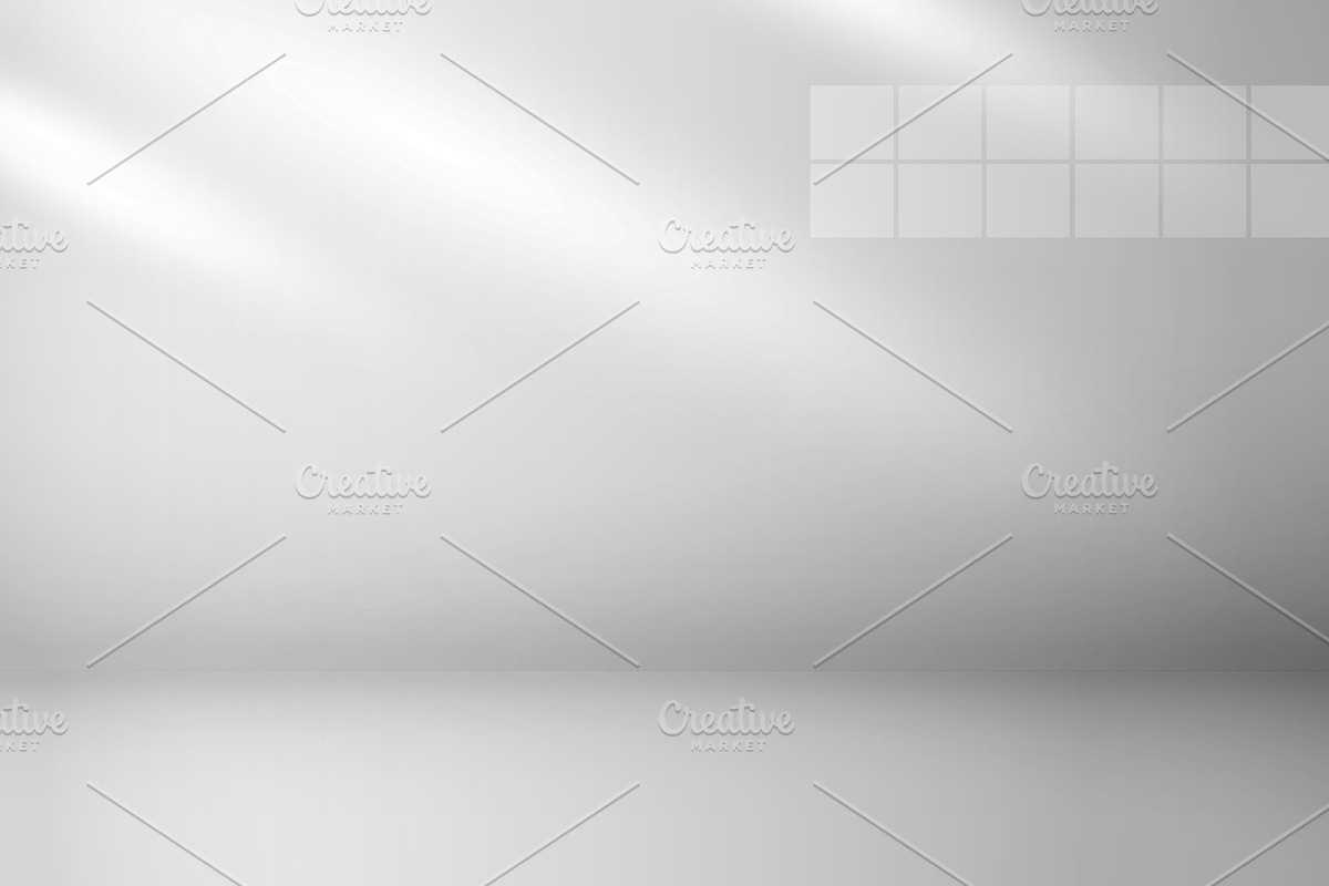 White room with sunlight background in Illustrations - product preview 8
