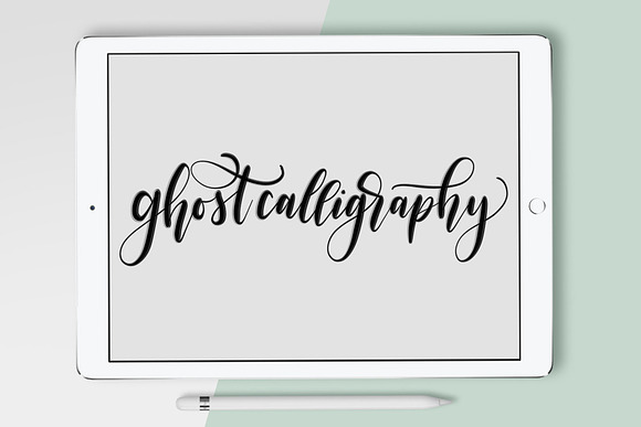 Procreate Brush - Ghost Calligraphy in Photoshop Brushes - product preview 1