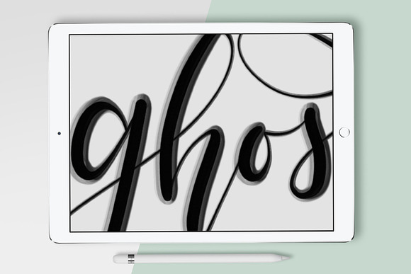 Procreate Brush - Ghost Calligraphy in Photoshop Brushes - product preview 2