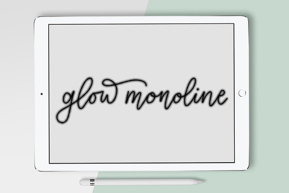 Procreate Brush - Glow Monoline in Photoshop Brushes - product preview 1