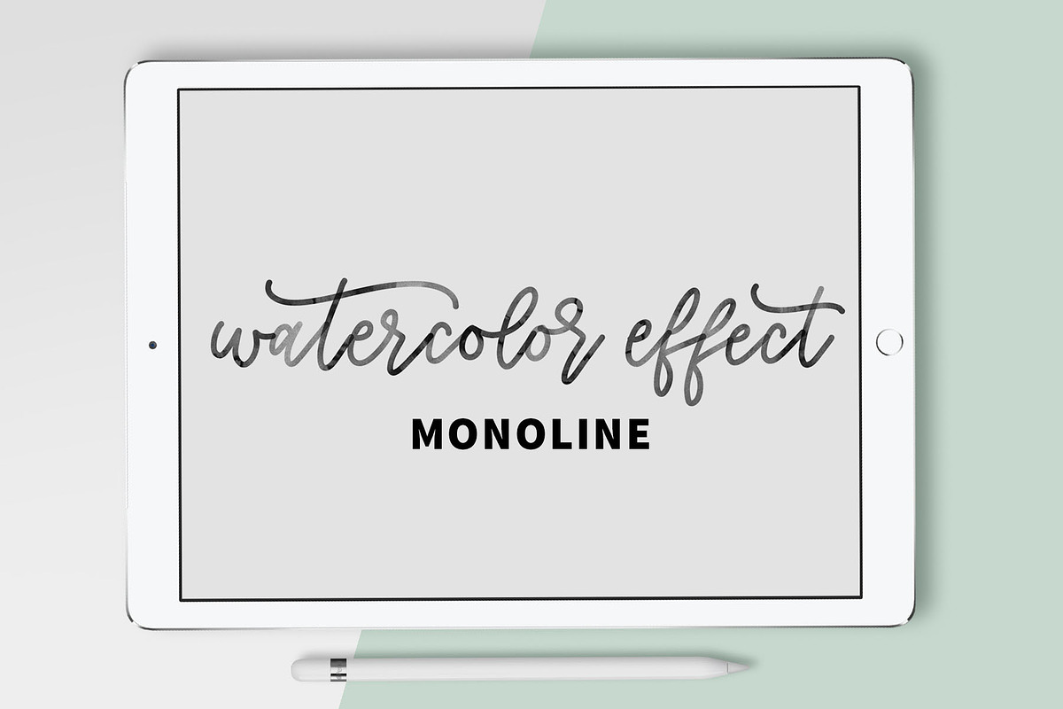 Watercolor Effect Monoline in Photoshop Brushes - product preview 8