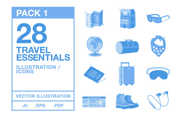 Travel Essentials Icons #1