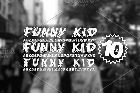 FONT | Funny Kid - 3 FONTS in Sans-Serif Fonts - product preview 3