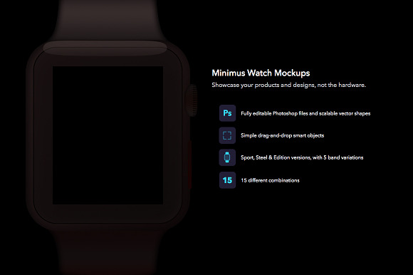 Minimus Apple Watch Mockups in Product Mockups - product preview 2