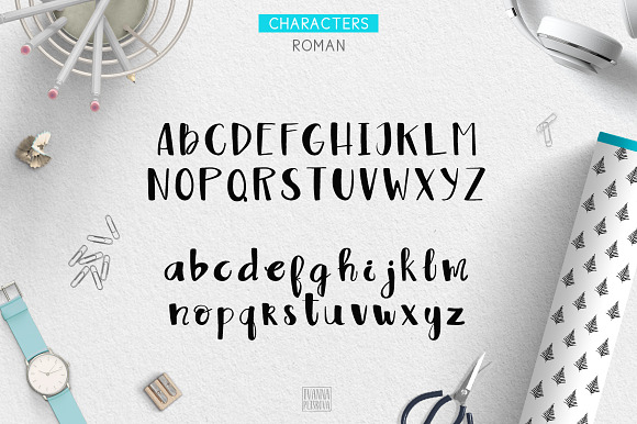 Ivanka Font•Patterns•Vector elements in Script Fonts - product preview 1