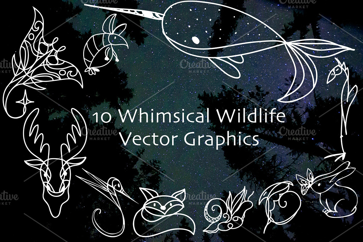 Whimsical Wildlife Vector Graphics in Animal Icons - product preview 8