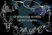 Whimsical Wildlife Vector Graphics
