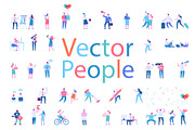 Different people big vector set