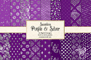 Purple and Silver Digital Paper