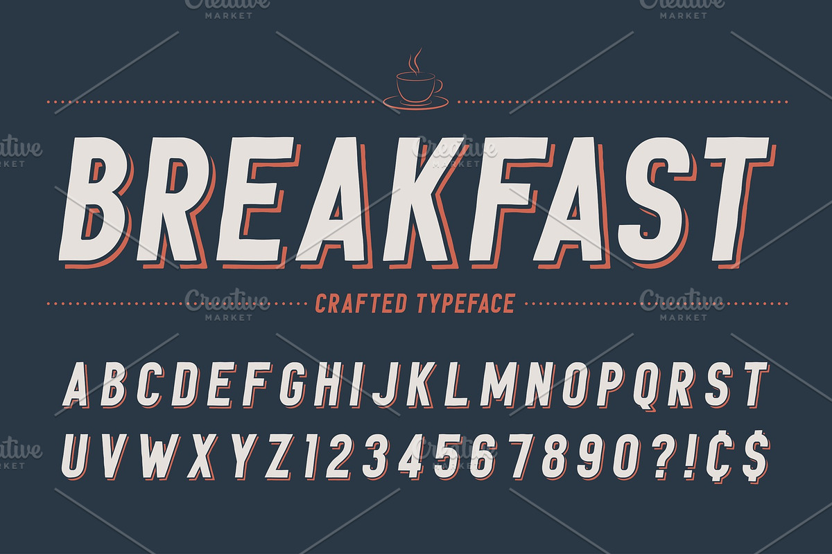 Condensed retro display font in Illustrations - product preview 8