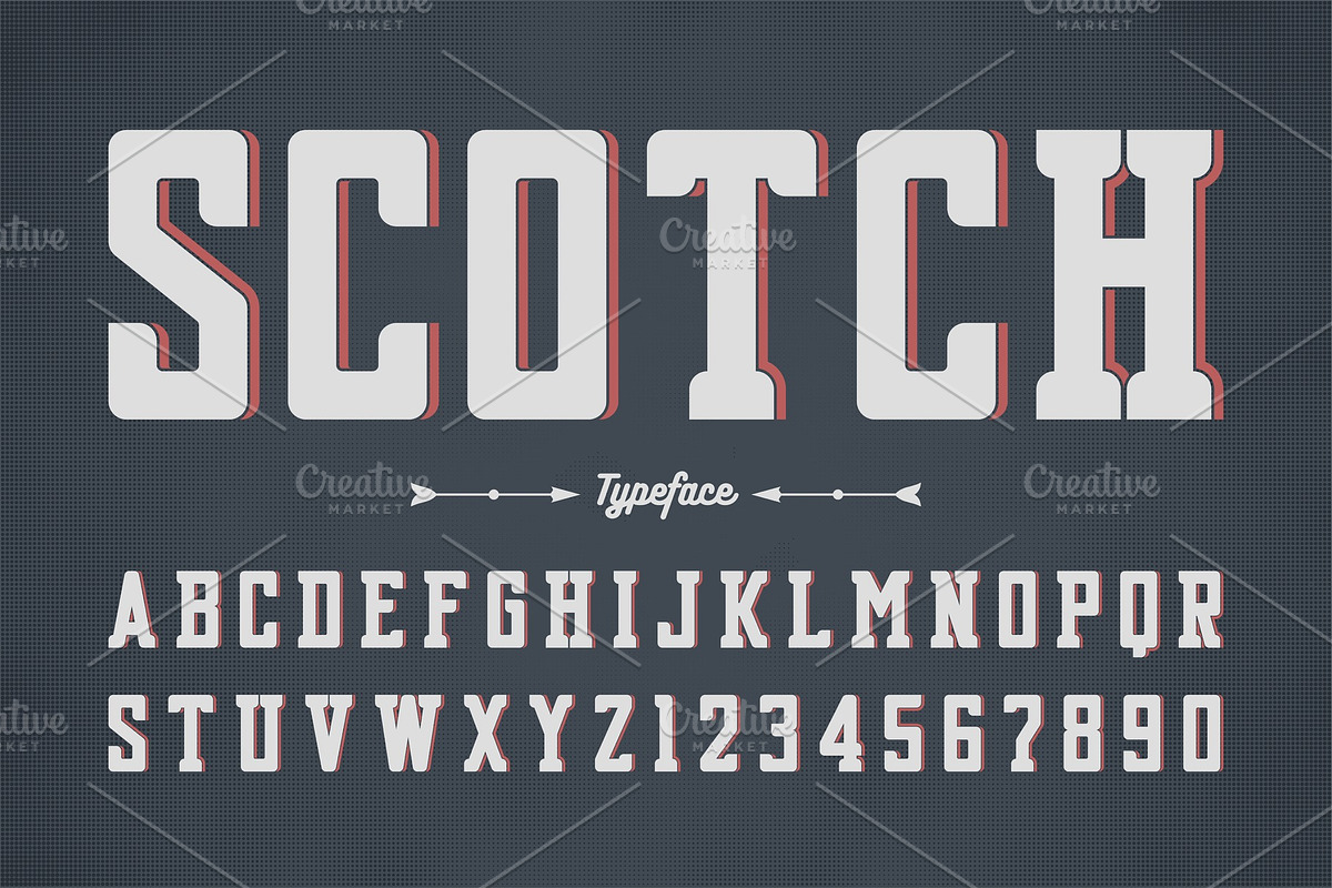 Vector condensed retro display font in Illustrations - product preview 8