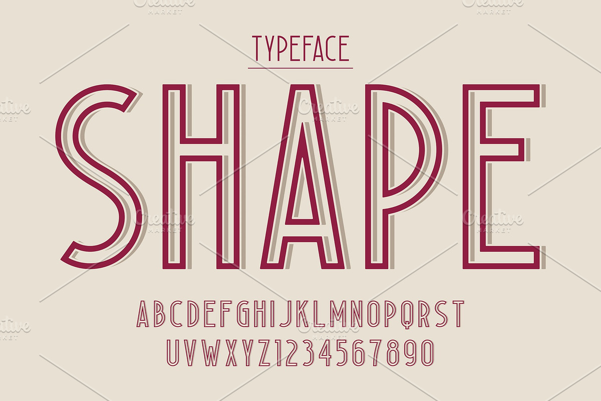Decorative vintage typeface, font in Illustrations - product preview 8