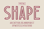 Decorative vintage typeface, font