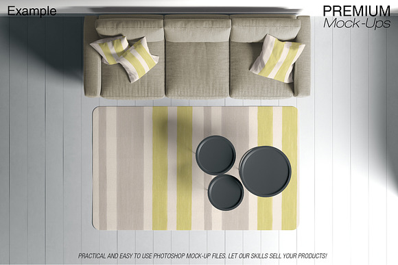 Carpets in Living Room Pack in Product Mockups - product preview 7