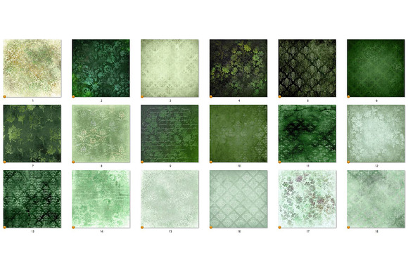 Distressed Green Damask Textures in Textures - product preview 2