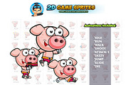 Piggy 2D Game Sprites