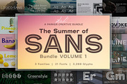Summer of Sans Font Bundle - Vol 1