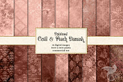 Coral & Peach Distressed Textures