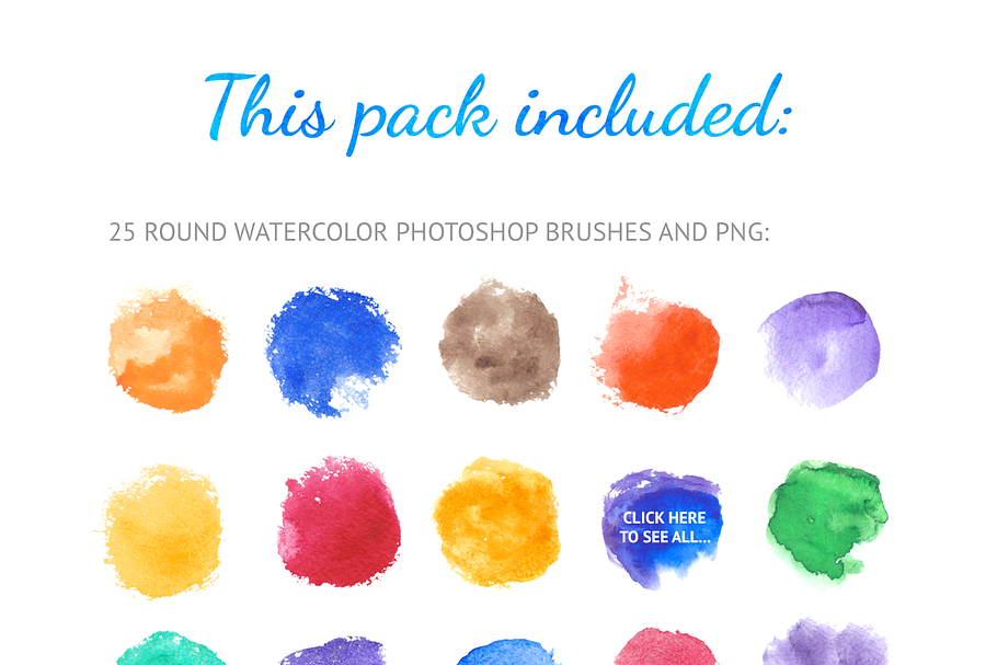 Watercolor brushes and styles in Photoshop Brushes - product preview 8