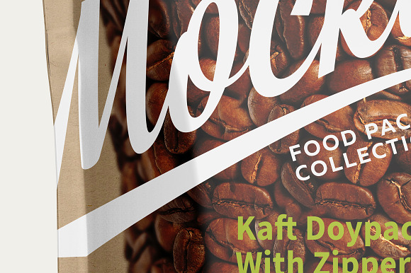 Kraft Transparent Doypack With Zippe in Product Mockups - product preview 3