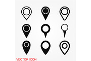 Map marker icon vector