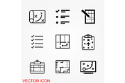 Planning icon vector