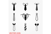 Tie icon vector