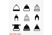 Winter Hat Icon vector