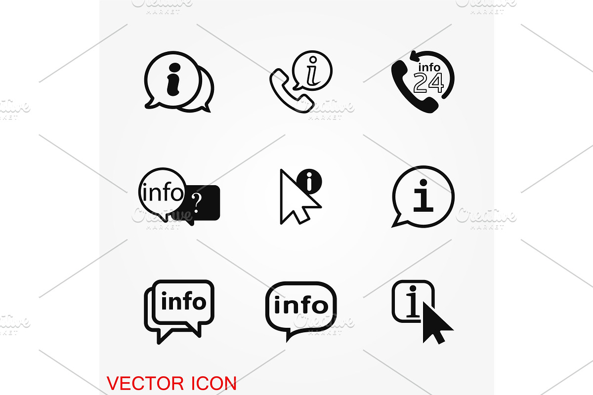 Info icon vector in Textures - product preview 8