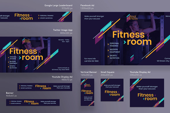 Banners Pack | Fitness Gym in Templates - product preview 1
