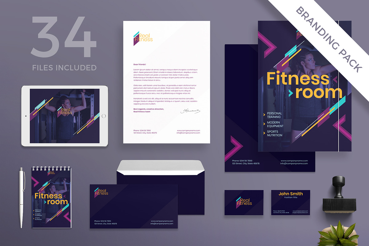 Branding Pack | Fitness Gym in Branding Mockups - product preview 8