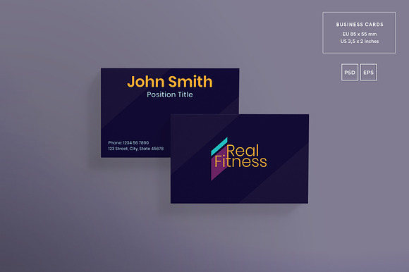 Business Cards | Fitness Gym in Business Card Templates - product preview 2