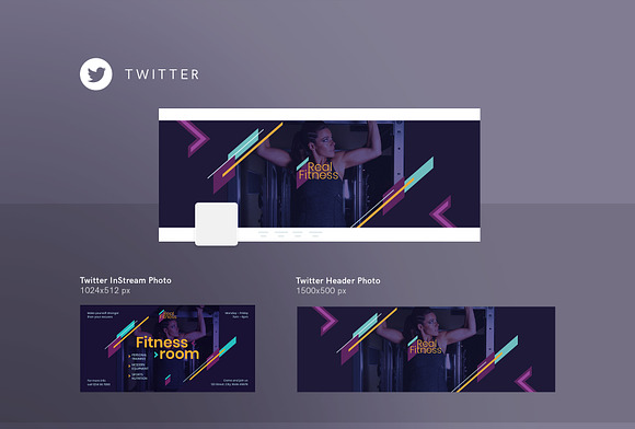 Social Media Pack | Fitness Gym in Social Media Templates - product preview 3