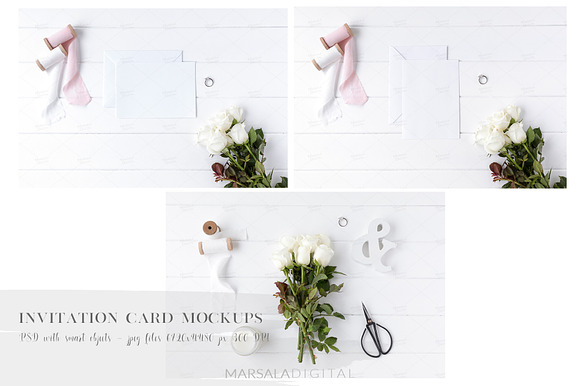 White Wedding Mockup Bundle in Product Mockups - product preview 7