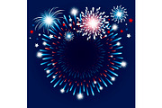 Fireworks background with copy space