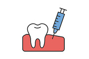 Gum injection color icon