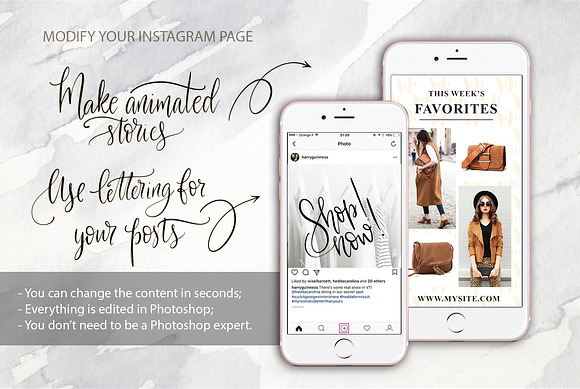 Animated Stories & Lettering. in Instagram Templates - product preview 1