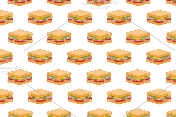 Sandwiches, sandwich's ingredients in Illustrations - product preview 4