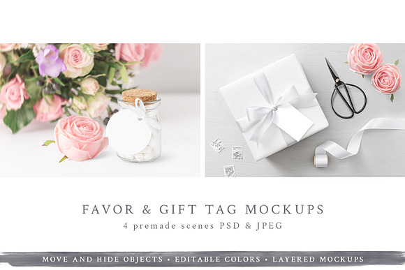 Wedding Favor & Gift Tag Mockup in Product Mockups - product preview 5