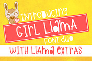Girl Llama - Font Duo With Extras