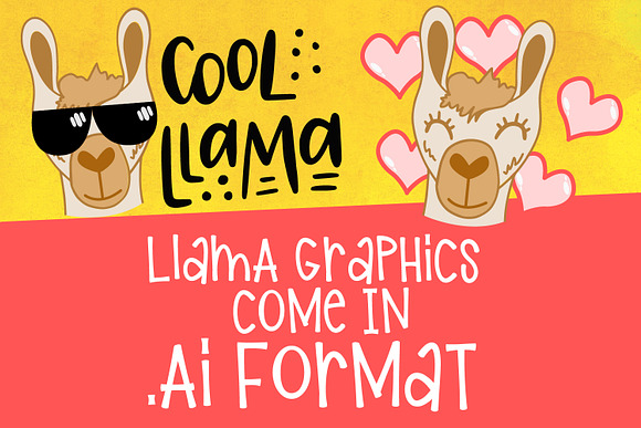 Girl Llama - Font Duo With Extras in Sans-Serif Fonts - product preview 7