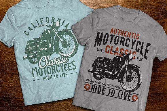 Motorcycle t-shirts and posters in Illustrations - product preview 1