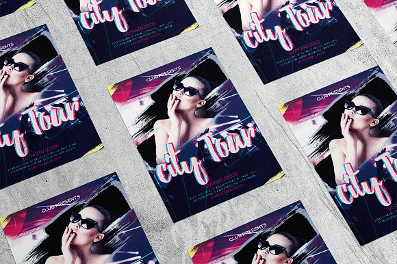 City Tour Night 4 in Flyer Templates - product preview 3