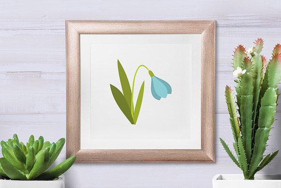 Spring icons set, flat style in Graphics - product preview 3