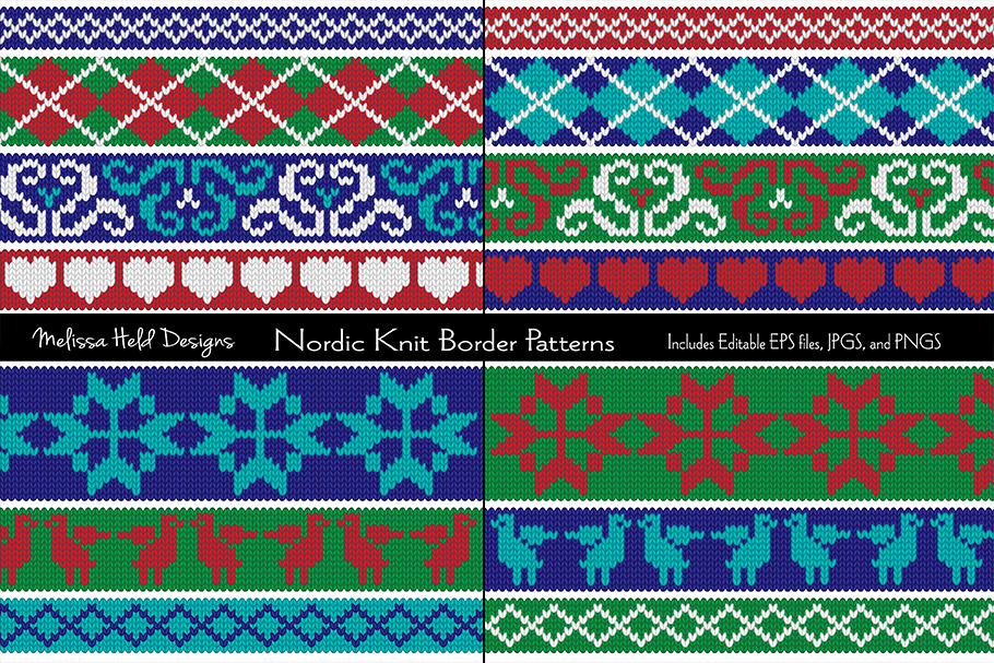 Nordic Knit Border Patterns