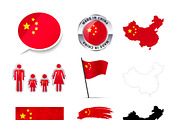 Set of China infographics elements