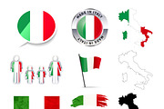 Set of Italy infographics elements