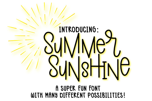 Summer Sunshine Font - Hand Lettered