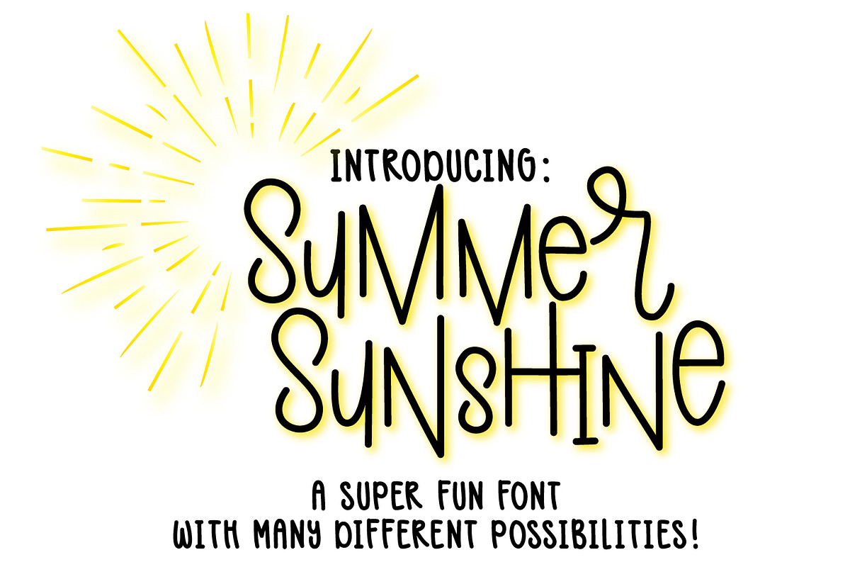Summer Sunshine Font - Hand Lettered in Custom Fonts - product preview 8